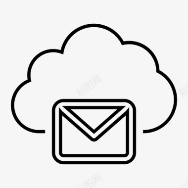 邮件云云计算图标图标