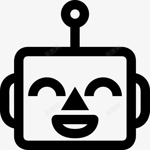 可爱的机器人高兴化身表情图标svg_新图网 https://ixintu.com 化身 可爱的机器人高兴 快乐 机器 表情