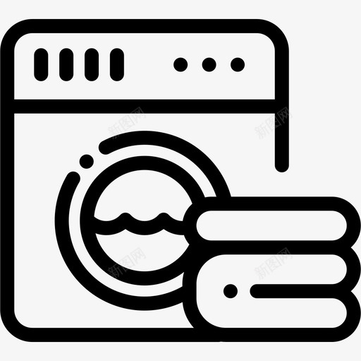 洗衣机空闲时间16线性图标svg_新图网 https://ixintu.com 洗衣机 空闲时间16 线性