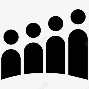 人员增长组团队图标图标