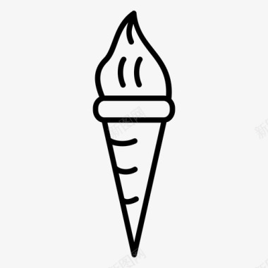 冰淇淋冰激凌冰淇淋筒图标图标