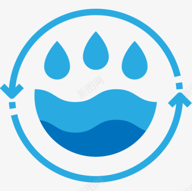 水循环生态137平坦图标图标