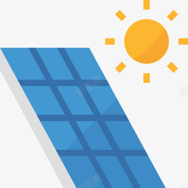 太阳能电池板生态93扁平图标图标