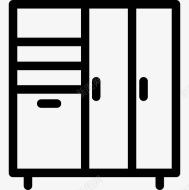 衣柜家具89线性图标图标