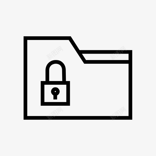 文件夹档案附件图标svg_新图网 https://ixintu.com 办公资料 受保护 图钉 文件夹 档案 附件