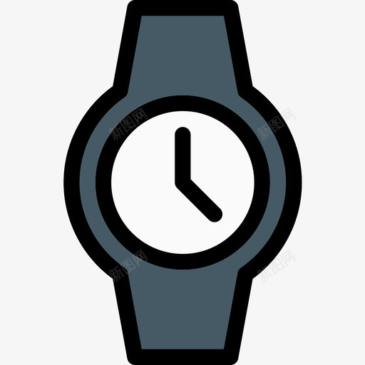 手表时间48线性颜色图标svg_新图网 https://ixintu.com 手表 时间48 线性颜色
