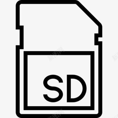 Sd卡技术39线性图标图标