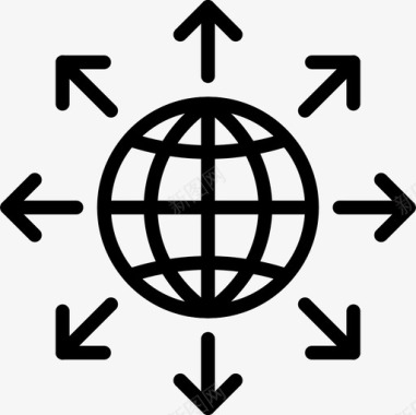 世界商业和金融85线性图标图标