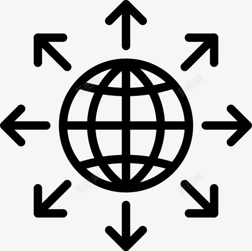 世界商业和金融85线性图标svg_新图网 https://ixintu.com 世界 商业和金融85 线性