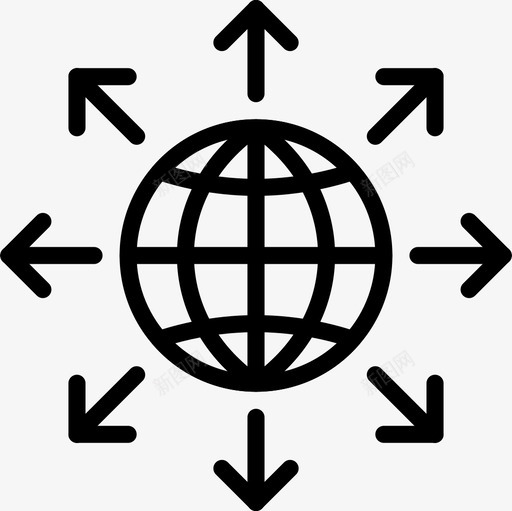世界商业和金融85线性图标svg_新图网 https://ixintu.com 世界 商业和金融85 线性