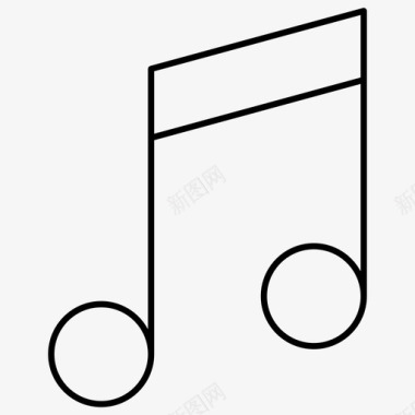 音乐铃声基本用户界面轮廓图标图标