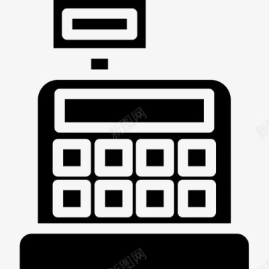 收银机购物115实心图标图标