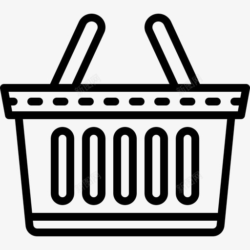 买篮子买手推车图标svg_新图网 https://ixintu.com 买 买手推车 篮子