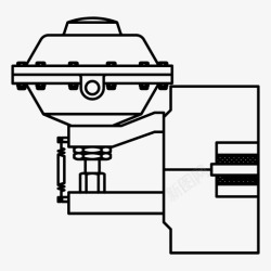 减速机空气制动器汽车电气图标高清图片