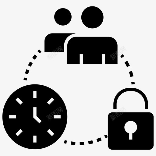 时间管理效率时间安全图标svg_新图网 https://ixintu.com 固定时间表 指导 效率 数字经济字形图标 时间安全 时间管理