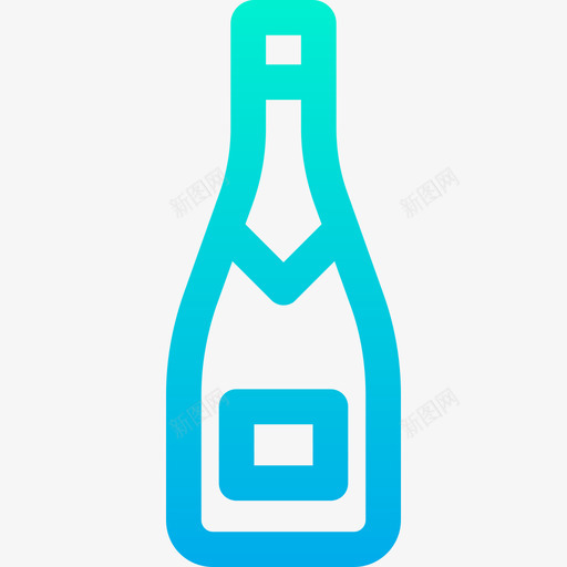 香槟家庭元素7渐变色图标svg_新图网 https://ixintu.com 家庭元素7 渐变色 香槟