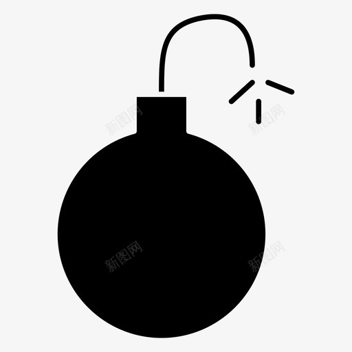 炸弹炸药手榴弹图标svg_新图网 https://ixintu.com 基本的ui字形图标 手榴弹 手榴弹卡通矢量素材 炸弹 炸药