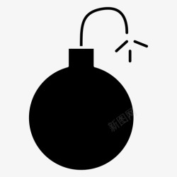 卡通倒计时图标UI设计炸弹炸药手榴弹图标高清图片