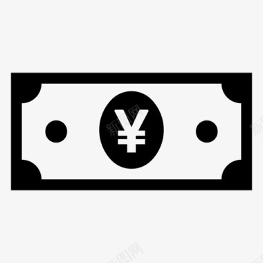 日元纸币现金货币图标图标