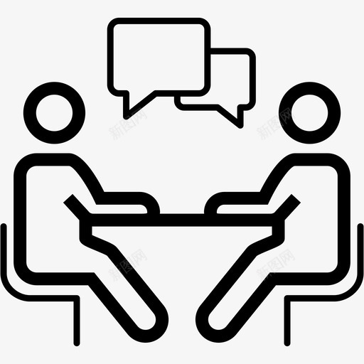 讨论商务沟通图标svg_新图网 https://ixintu.com 会议 商务 商务人士 对话 沟通 讨论