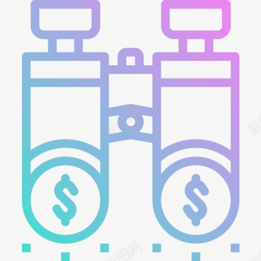 双筒望远镜营销45梯度图标图标