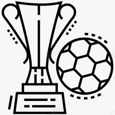 足球奖杯足球冠军体育奖杯图标图标