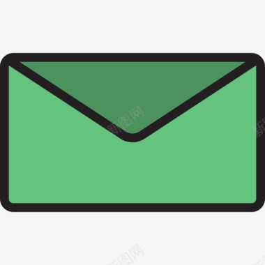电子邮件通讯105线颜色图标图标