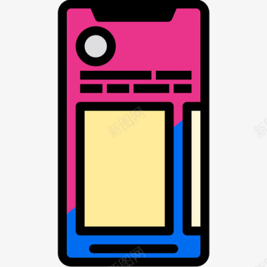 用户界面智能手机线颜色图标图标