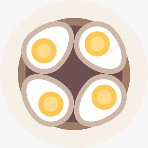 黄豆蛋中餐10个平的图标svg_新图网 https://ixintu.com 中餐10个 平的 黄豆蛋