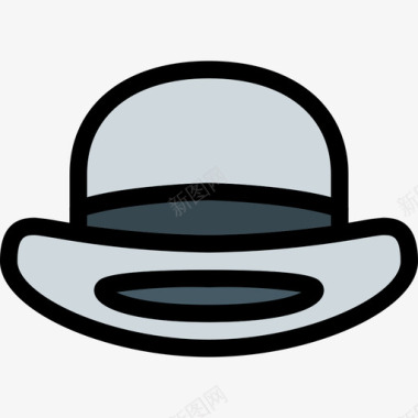 圆顶礼帽衣服和附件2线性颜色图标图标