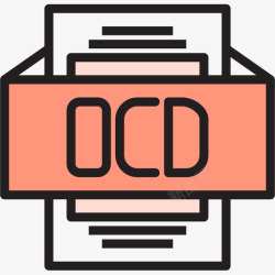OCDOcd文件类型2线性颜色图标高清图片