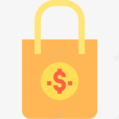 购物袋银行和金融21扁平图标图标