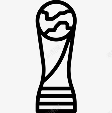 奖杯足球28直线型图标图标