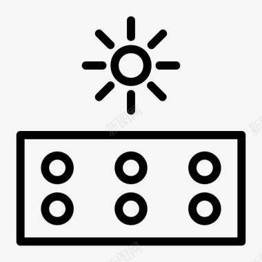 太阳能电力面板图标图标