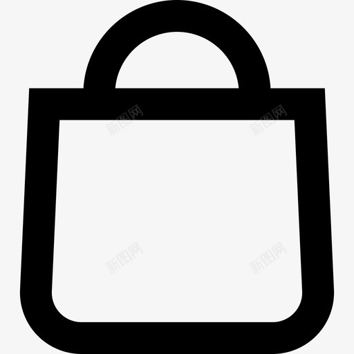 购物袋电子商务购物图标svg_新图网 https://ixintu.com 极简主义者 电子商务 购物 购物袋 超市