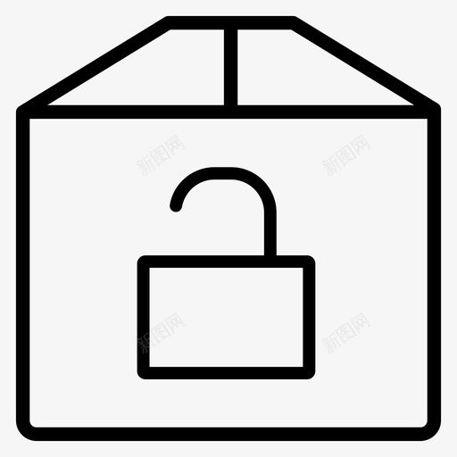 包裹解锁送货发货图标svg_新图网 https://ixintu.com 包裹解锁 发货 开票发货 送货