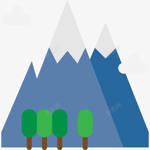 山旅行111平坦图标svg_新图网 https://ixintu.com 山 平坦 旅行111