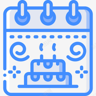 生日时间管理32蓝色图标图标