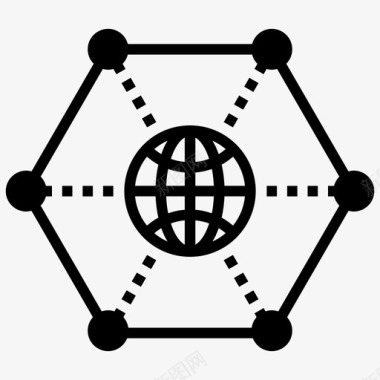 全球网络网络空间全球通信图标图标