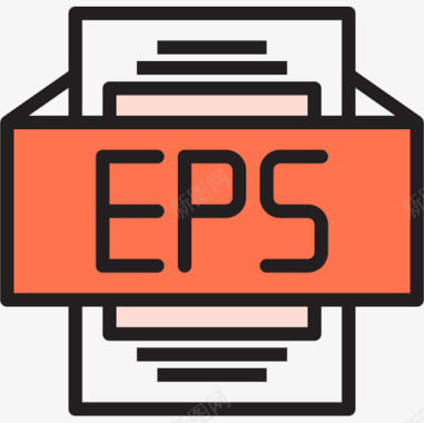 Eps文件类型2线性颜色图标图标