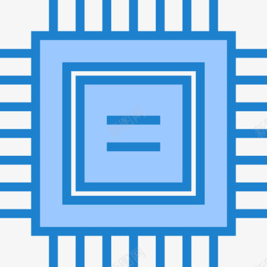 Cpu技术54蓝色图标图标