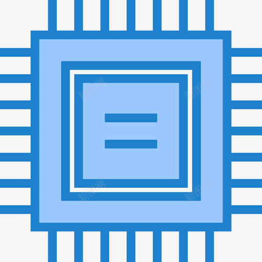 Cpu技术54蓝色图标svg_新图网 https://ixintu.com Cpu 技术54 蓝色