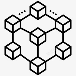 数据库icon区块链区块系列区块链网络图标高清图片