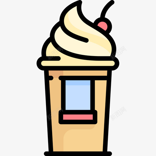 商店冰淇淋店11线性颜色图标svg_新图网 https://ixintu.com 冰淇淋店11 商店 线性颜色