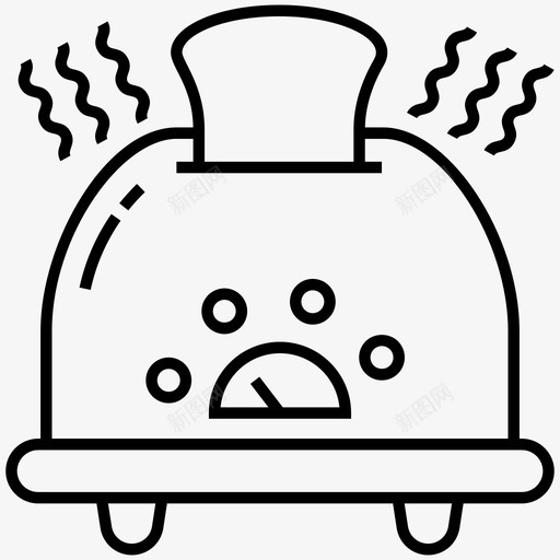 烤面包机面包吐司电器图标svg_新图网 https://ixintu.com 厨房用具 技术设备线图标 烤面包机 电器 面包吐司