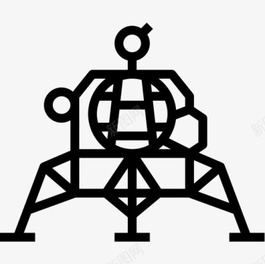 着陆器84号空间直线型图标图标