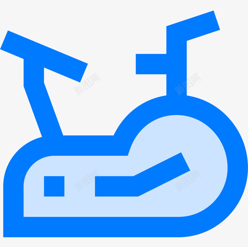 固定自行车健身73蓝色图标svg_新图网 https://ixintu.com 健身73 固定自行车 蓝色