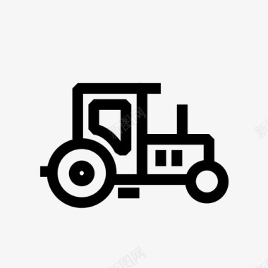 拖拉机农业工艺图标图标