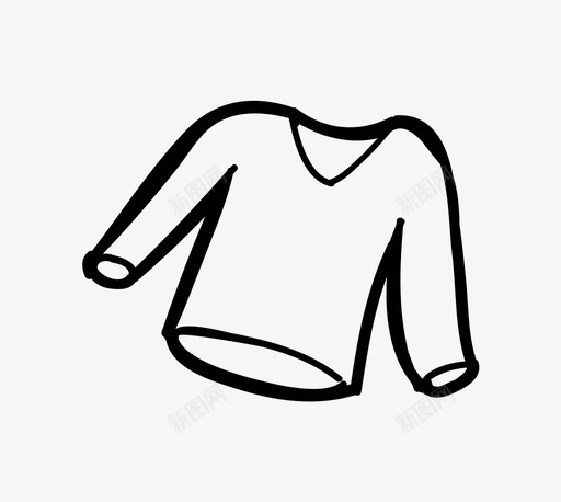 长袖衬衫长袖基本款图标svg_新图网 https://ixintu.com 基本款 长袖 长袖衬衫