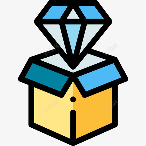 钻石市场增长10线性颜色图标svg_新图网 https://ixintu.com 市场增长10 线性颜色 钻石